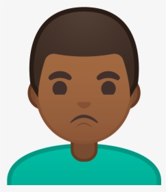 Man Pouting Medium Dark Skin Tone Icon - Face Palm Emoji Black, HD Png Download, Transparent PNG