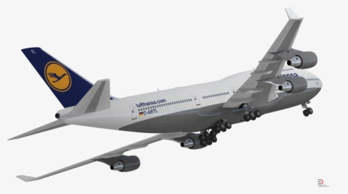 Boeing 747 400er Lufthansa Royalty Free 3d Model - Airplane 3d Model Png, Transparent Png, Transparent PNG