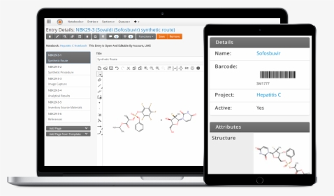 Core Eln On Laptop And Tablet - Chemistry Eln, HD Png Download, Transparent PNG