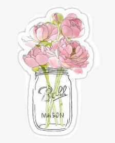 #flowers #masonjar #mason #florero #freetoedit - Transparent Mason Jar Flowers, HD Png Download, Transparent PNG