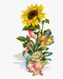 Transparent Sun Flower Painting, HD Png Download, Transparent PNG