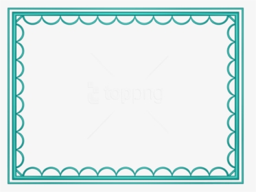 Free Png Teal Border Frame Png - Borders For Powerpoint, Transparent Png, Transparent PNG