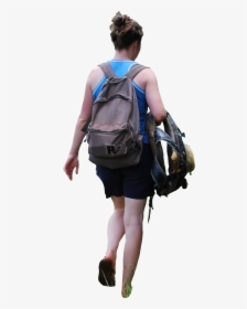 Espalda Andar Mochila - Girl, HD Png Download, Transparent PNG