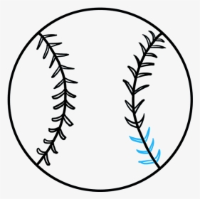How To Draw A Baseball How To Draw A Baseball Really - Baseball Png Easy To Draw, Transparent Png, Transparent PNG