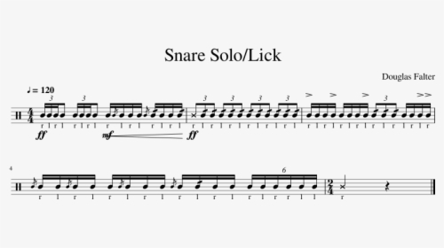 Sheet Music Easy Snare Licks, HD Png Download, Transparent PNG