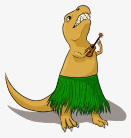 T Rex Playing Ukulele By Defy Gravity Clipart , Png - T Rex Playing A Ukulele, Transparent Png, Transparent PNG
