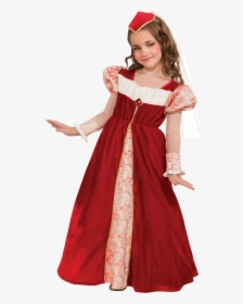 Girls Red Jewel Princess Costume - Girls Medieval Princess Costume, HD Png Download, Transparent PNG