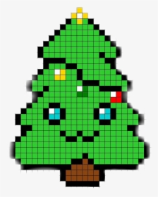 #navidad #png #sticker #arbolitodenavidad - Minecraft Christmas Tree Pixel Art, Transparent Png, Transparent PNG