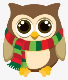 Owl Minus Say Hello - Clip Art Christmas Owl, HD Png Download, Transparent PNG