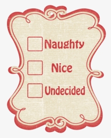 Santa Naughty And Nice List Clipart, HD Png Download, Transparent PNG