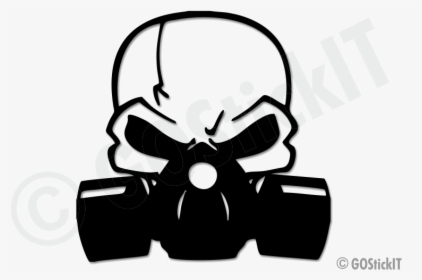 Skull With Gas Mask Png, Transparent Png, Transparent PNG