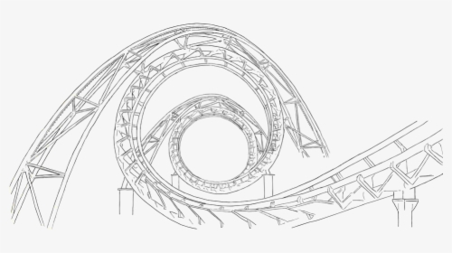 Roller Coaster Ride Drawing, HD Png Download, Transparent PNG