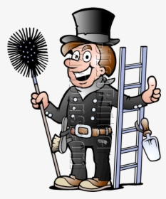 Chimney With Cleaning Tools - Chimney Sweep Clipart, HD Png Download, Transparent PNG