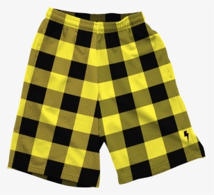 Neon Yellow & Black Plaid Shorts Mens Shorts T6   Class, HD Png Download, Transparent PNG