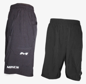 Miken Black Microfiber Shorts - Board Short, HD Png Download, Transparent PNG