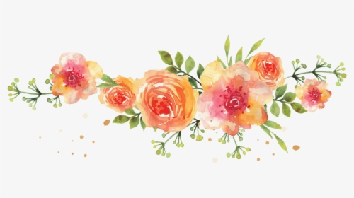 Com Watercolor Flowers Png Image Free Download - Wedding Invitation, Transparent Png, Transparent PNG