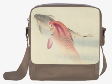 Carp Fish, Japanese Woodcut Crossbody Nylon Bags - Messenger Bag, HD Png Download, Transparent PNG