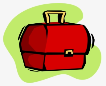 Vector Illustration Of Lunch Box Used By Schoolchildren - Cartoon Png Lunchbox, Transparent Png, Transparent PNG