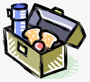 Vector Illustration Of Lunch Box Used By Schoolchildren - Lunch Box, HD Png Download, Transparent PNG