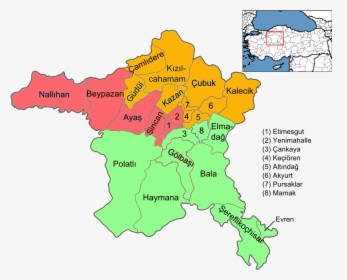 Ankara Electoral Districts 2018 - Ankara Bezirke, HD Png Download, Transparent PNG
