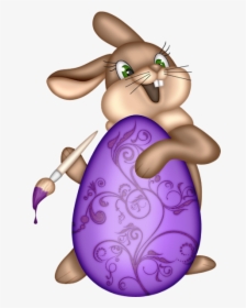 Purple Easter Bunny Clipart, HD Png Download, Transparent PNG