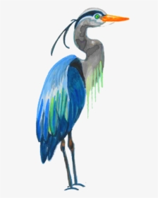 Watercolor Great Blue Heron Clipart , Png Download - Ibis, Transparent Png, Transparent PNG