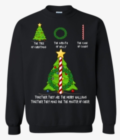 The Tree Of Christmas The Wreath Of Holly The Cane - Harry Potter Christmas Sweater Hallows, HD Png Download, Transparent PNG
