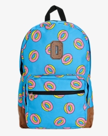 Blue Canvas Backpack With Donut Pattern - Odd Future Blue Backpack, HD Png Download, Transparent PNG