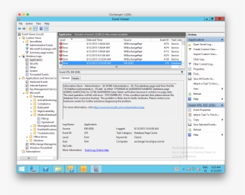 Ese Database Corruption - Windows 7 Event Viewer, HD Png Download, Transparent PNG