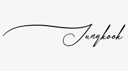 #jungkook #jeonjungkook #kookie #name #text #cursive - Calligraphy, HD Png Download, Transparent PNG