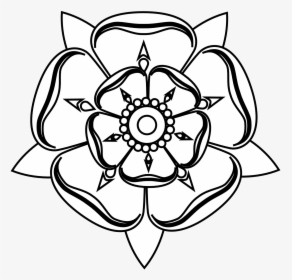 Images For Black And White Rose Pencil Drawing - Tudor Rose Colouring Page, HD Png Download, Transparent PNG