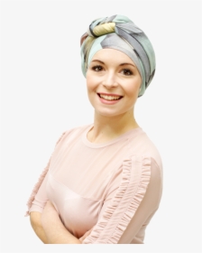 Chemo Headscarf In Mint And Grey - Girl, HD Png Download, Transparent PNG
