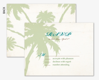 Retro Palms Boarding Pass Rsvp  								data-caption - Palm Tree, HD Png Download, Transparent PNG