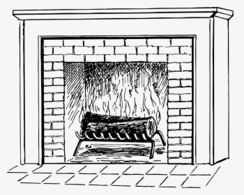 Fireplace Clipart Black And White, HD Png Download, Transparent PNG