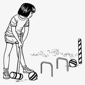 Croquet Clip Art Black And White, HD Png Download, Transparent PNG
