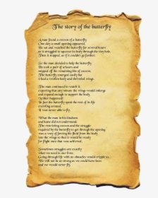 The Story Of The Butterfly - Old Paper, HD Png Download, Transparent PNG