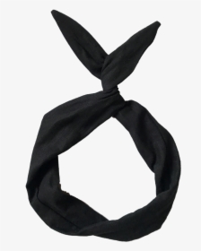 Image Of Black Linen Wire Headband - Scarf, HD Png Download, Transparent PNG
