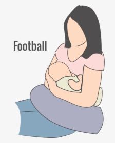 Baby Sleeping While Breastfeeding - Cradle Hold Breastfeeding Position, HD Png Download, Transparent PNG