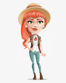 Adeline Bangs The Redhead Vector Cartoon Character - Png Female Cartoon Character, Transparent Png, Transparent PNG