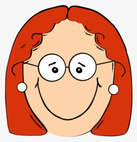 Redhead Cartoon Cliparts - Mother Clipart Face, HD Png Download, Transparent PNG