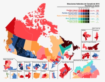 Canada Election Map Results 2019, HD Png Download, Transparent PNG