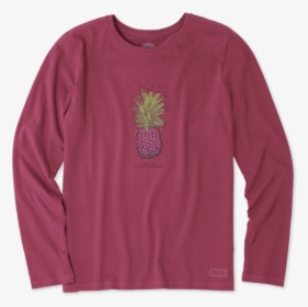 Women S Pineapple Love Long Sleeve Crusher Tee - Long-sleeved T-shirt, HD Png Download, Transparent PNG