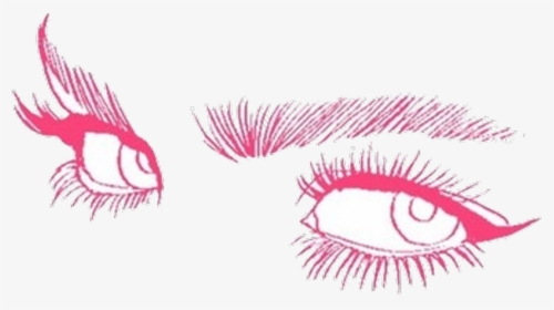 Eyelashes Clipart Tumblr Transparent - Aesthetic Drawing Tumblr Eyes, HD Png Download, Transparent PNG