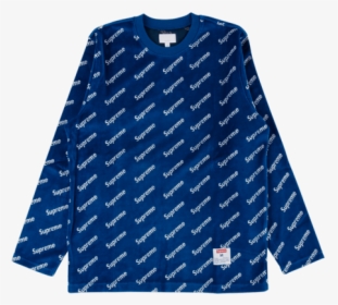 Supreme Velour Diagonal Logo L/s Top Fw - Sweater, HD Png Download, Transparent PNG