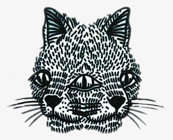 Cats Cat Twin Twins Surreal Sticker Tumblr Grunge - Russian Criminal Tattoo Cat, HD Png Download, Transparent PNG