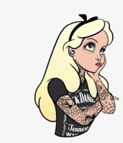 Picture Freeuse Download Alice Drawing Hipster - Princesse Disney Punk Rock, HD Png Download, Transparent PNG
