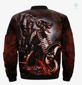 Motorcycle Skeleton Over Print Jacket %tag Familyloves - Motorcycle, HD Png Download, Transparent PNG