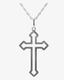 Pingente De Prata Crucifixo Com Pontas - Cruzifixo Png, Transparent Png, Transparent PNG