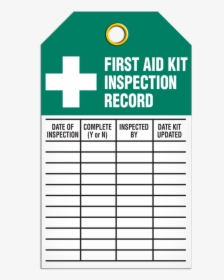 First Aid Kit Inspection Tag, HD Png Download, Transparent PNG