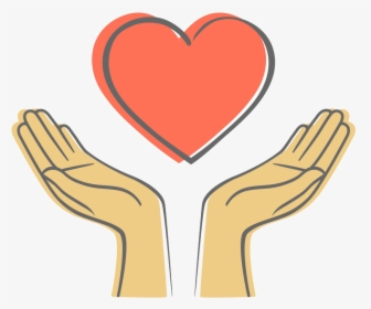 Draw Hands Holding A Heart, HD Png Download, Transparent PNG